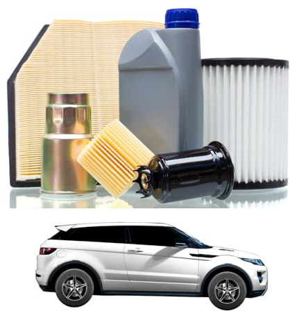 Tagliando compatibile con LAND ROVER Range Rover Evoque 2.0 D 4x4 110 kw Diesel 2015-2019 - 7 Lt di olio + 4 Filtri