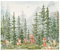 Fototapete Kinderzimmer Wald, Kindertapete Bäume, Waldtiere, Vliesapete, Berge, Wald, Vögel, Fototapeten für Jungen und Mädchen