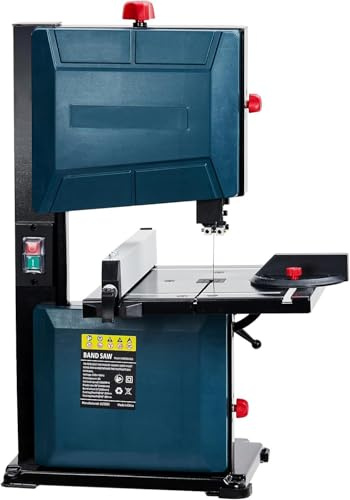 Sega a nastro da 20,3 cm, 3 A e 1800 giri/min, gamma di inclinazione 0-45, per la lavorazione del legno in alluminio, sega a nastro da banco con recinzione e calibro per troncatrice