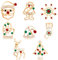 MELLIEX 8 Stück Weihnachten Broschen Pin Set Strass Weihnachtsbroschen Strasssteinen Weihnachtsschmuck für Kleidung Geschenk Ornamente