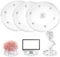 3 unidades de plato giratorio universal de 15 cm, plato giratorio transparente de 360 grados, soporte giratorio multiusos, bandeja giratoria para portátiles, monitor, TV, altavoces