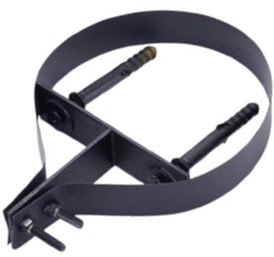 Sharplace 6 Chimney Pipe Bracket, Wall Strap Pipe Clamp, Metal, Fireplace Accessories, Fixing Stove Pipe Hanger, Chimney Pipe Holder, Black