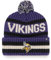 '47 NFL Minnesota Vikings Unisex Bering Bobble Winter Hat, Team Logo, Farbe Lila