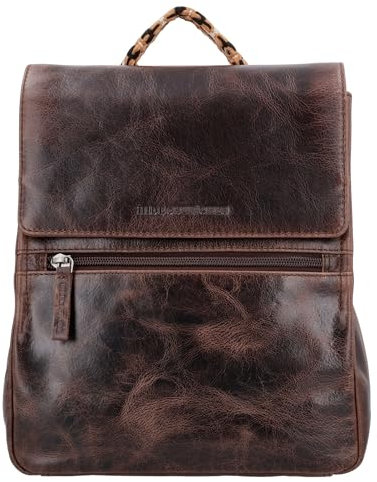Hide & Stitches, Lederrucksack, vielseitig tragbar, geräumiges Hauptfach, zusätzliche Reißverschlusstaschen, verstellbare Schultergurte, hochwertige Qualität, ideal für Arbeit und Schule