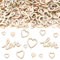 Xialvyu 236 Stück Holzherzen LOVE Brief Konfetti Hochzeit Deko DIY Confetti Holzherzen Hochzeit Tischdeko Streudeko für Herz Hochzeitsfeier, Geburtstagsfeier
