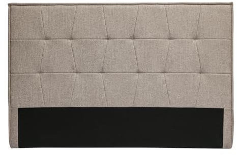 Miliboo Kopfteil aus Stoff, Taupe, Länge 170 cm, Suka