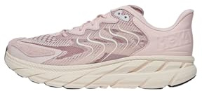 HOKA All Gender Clifton Lifestyle Shoes, Rose, 8 Women/7 Men