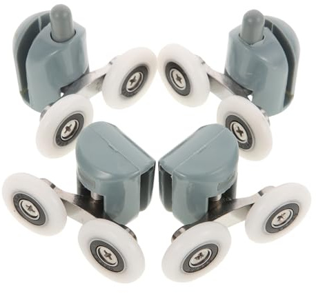 EXCEART 4pezzi Per Porta Doccia in Vetro Rulli Per Porte Scorrevoli Pulegge Di Guida Per Mobili Sostituzione Delle Ruote Per Porte Pulegge Per Rulli Per