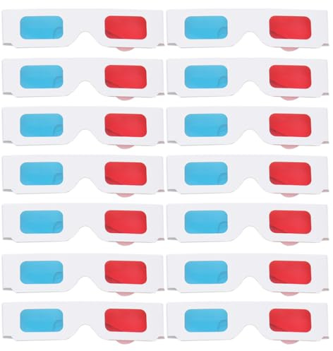 BESPORTBLE 50 Stück Anaglyph Pappbrillen Rot Blau für und Spiele Leichte Kartonbrillen Komfortabel Tragbar für und Bildgenuss Praktisches zum Teilen mit Familie und Freunden