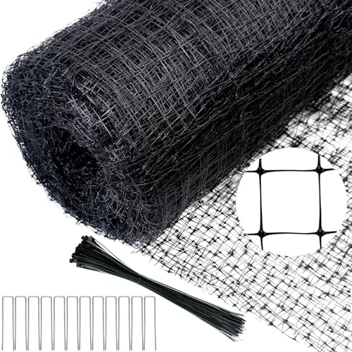 Anti Bird Netting,2.3m x 30m Heavy Duty Garden Plant Net,Pond Netting with 60 Cable Ties & 12 Ground Pegs,Reusable Pigeon Proof Mesh for Protecting Fruits Vegetables Flower Trees Ponds Against Animals