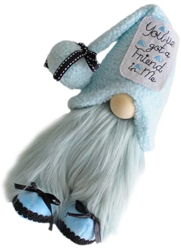 Weihnachtswichtel Blaue Rudolph Puppe aus Stoff für Schaufensterdeko