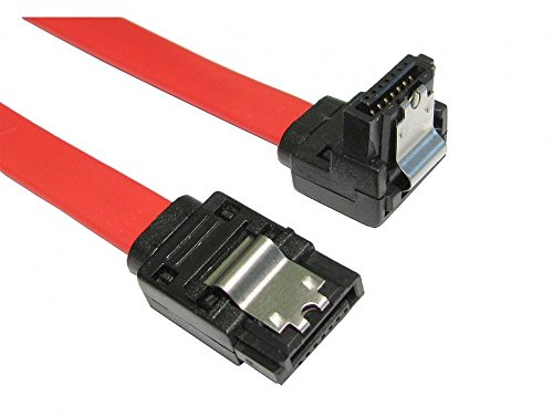 Scan 45cm Right Angled SATA Extension Cable w/Locking Latches - Red