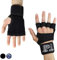 FULL GRIP 2- in 1 Fitness Handschuhe/Trainingshandschuhe mit integrierter Handgelenksbandage/Handgelenksstütze für das Fitnesstudio/Gym (Schwarz, XL)
