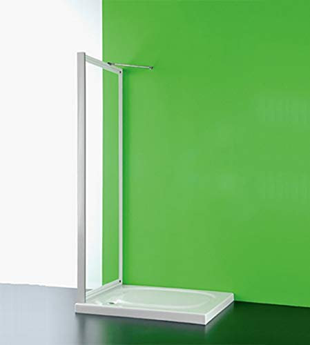 Feste Tür für Duschkabine, cm.76 – 83, verstellbar Platte in Acryl Gestell aluminium