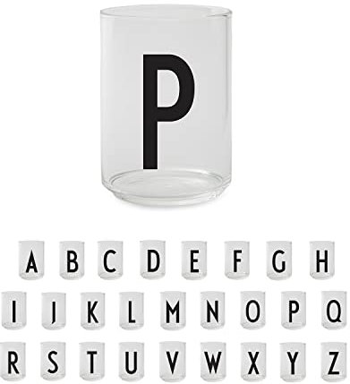 Design Letters Persönliches Trinkgläser (A-Z) 350 Ml | Ideal als Wassergläser, Longdrinkgläser, Eiskaffee Gläser | Dekorative Wassergläser | Spülmaschinenfest | Ideal Geschenke für frauen, männer