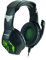 INTEMPO EE3358 Casque de Gaming WS18 avec Microphone Rétractable, Casque de Jeu Interactif avec Isolation Phonique, 3.5 mm Jack, Lumières LED, pour Playstation/Xbox/PC/Switch, Noir/Vert