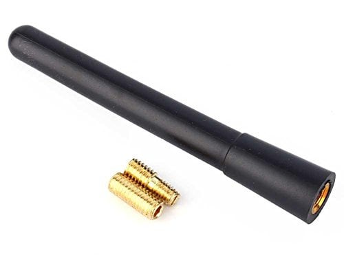 Transit Custom Stumpy Aerial - Short Black Stubby Antenna, AM/FM Radio Aerial Mast, Screw-In Type