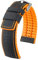 HIRSCH Herren Performance Uhrenarmband Modell Robby 20 mm Schwarz/orange