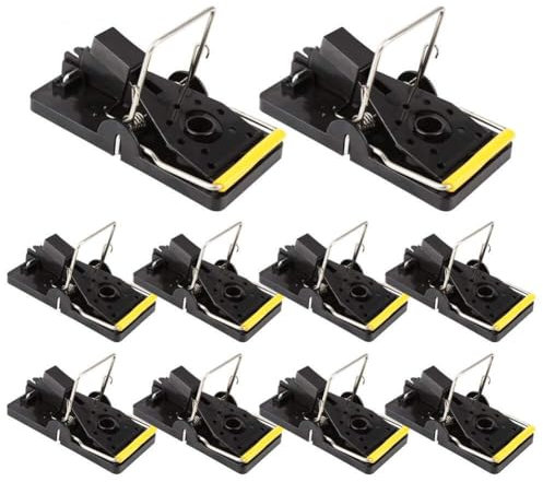 HOSPAOP Mausefalle Schlagfalle, Profi Mäusefalle Rattenfalle 10 Pack Mäusefallen Schlagfallen Ökologisch und Wiederverwendbar Effektive Rattenfalle in Haus und Garten