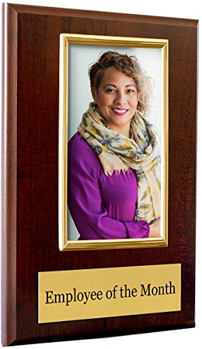Vorgefertigtes Schild für Mitarbeiter des Monats, Quartals oder Jahres – 20,3 x 25,4 cm großes Fotoschild für ein 15,2 x 10,2 cm großes Hochformat (Monat)