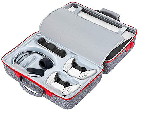 Yuhtech Estuche de Viaje para PS5 Consola, Bolsa de Almacenamiento para Controlador PS5, Consola PS5, Auriculares para Juegos y Accesorios para Juegos