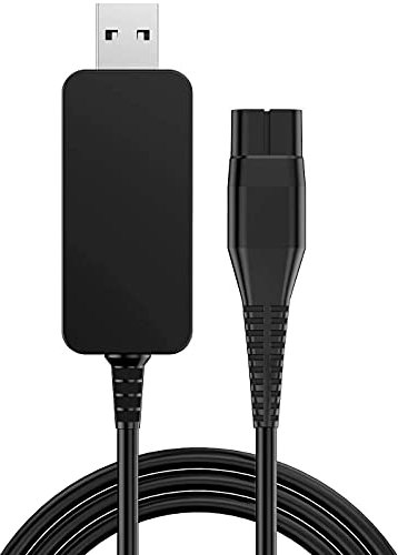 USB-Ladekabel für Rasierer HQ8505, kompatibel mit Philips 1100, 2100, 3000, 3100, 3500, 4100, 4500, 5100, 5550, 5570, 5700, 6100, 7500, 8900, 9300 9700 Series Elektrorasierer (4,3 V)