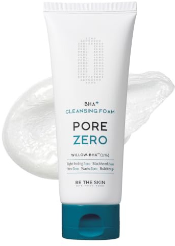 BE THE SKIN BHA+ Pore Zero Reinigungsschaum 5,07 fl oz / 150 ml | Gesichtsreiniger zur Porenpflege und Talgkontrolle | Für empfindliche Haut und Mischhaut