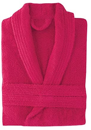 Top Towel Elegant-Accappatoio per Donna e Uomo 100% Cotone, 500 g/m² -Opzione con o Senza Cappuccio-Morbido e Assorbente per Doccia, Spa e Piscina, Fucsia, XL Unisex-Adulto
