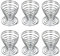 Tbkoly Lot de 6 coquetiers en acier inoxydable - Avec ressort - Pour le maquillage et les œufs