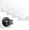 Adhesive Shower Curtain Rod Holder – Kitosun Wall Mount Bathroom Tension Pole Retainer Brackets with Super Sticky Tape for Quick Stick and Stainless Steel Screw for Drilling Install (2Pairs Clear)