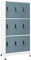 vidaXL Schließfachschrank Spind Schrank Umkleideschrank Metallschrank Fächerschrank Aktenschrank Büroschrank Lagerschrank Hellgrau Dunkelgrau 90x45x180cm Stahl