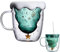 XiXiRan Tasse Sapin Noël, Mug À Café Double Expresso, Verre À Eau, Tasse Mignonne À Lait, Cadeau Thé en Verre