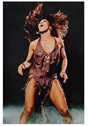 FUKITT Rock Singer Tina Turner Classic Poster Canvas Poster Wall Art Decor Print Picture Paintings for Living Room Bedroom Decoration Unframe-style 12x18inch(30x45cm)