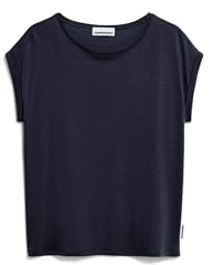 ARMEDANGELS Damen T-Shirt aus Tencel™ Lyocell Mix JILAANA Regular Fit Night Sky M