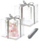 RHBHY 2 Stück Tortenschachtel Tortenkarton Tortenbox 21 * 21 * 24cm Cake Box Transparent Torten Transportboxen Geschenkbox Durchsichtig mit Sockel und Band für Geburtstag Dessert (21 * 21)