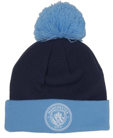 Puma Unisexaccessoires Wintermütze 02561303 MCFC ESS POM POM BEANIE Blau ADULT