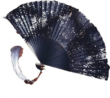 MaGiLL Fan Japanese Folding Fan Fan Hand Fans For Women Sprinkled Gold Or Silver Silk Fan Japanese Fan