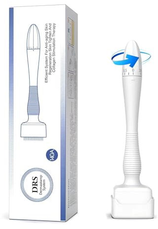 ZephyrCraft Derma Stamp, Dermastamp Regolabile 0-3mm 140 Titanio Aghi Professionale, Microaghi Pen Derma Roller per Viso e Capelli, Uso Domestico e Professionale per Uomini e Donne