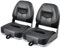 GYMAX 2er Set Bootssitz Klappbar & Gepolstert Bootsstuhl Steuerstuhl 42 x 50 x 52 cm Klappsitz für Boote (Schwarz)