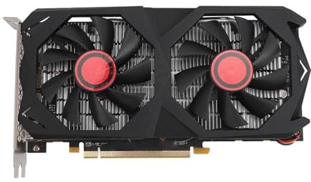 Sxhlseller RX 580 Graphics Card for Desktop Games, RX580 8GB GDDR5 256Bit PCI Express Gaming Graphics Card, DP HD MI DVI Output, RX 580 Video Card with Dual Fan for Computer Gaming Gpu