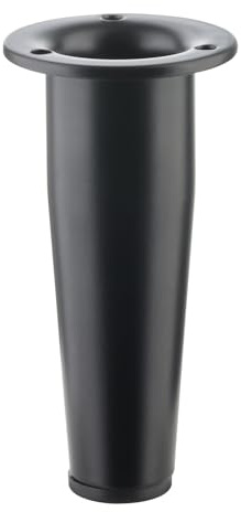 SOTECH Möbelfuß Fox-TROT Höhe 80 mm schwarz matt Stellfuß | verstellbar um max. 12 mm Schrankfuß