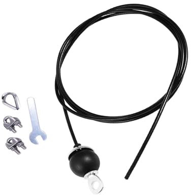 4M Gym Kabel Draht Fitnessgerät Stahlseil, Stahlseile für Fitnessgeräte Stahlseil Ummantelt Latzug Seil für Fitnessgerät Latzug Kabelzug Seilzug Fitness (4 M)