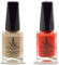 (2Pcs Set) Henna Infused Halal Nail Polish Water Permeable Nail Polish Wudhu and Vegan Friendly Long lasting Shiny Nail polish (Rose Gold + Imperial Red)