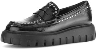 Gabor Damen Slipper, Frauen Slip On,Best Fitting,Businessschuhe,Slip-ons,Mokassins,Halbschuhe,Slides,Loafer,schwarz(Altsilber),40.5 EU / 7 UK