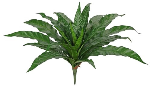 Hollyone 70cm Künstliche Farnpflanze Groß, Kunstpflanze Farn Wie Echt, Gefälschter Farnstrauß für Draußen Drinnen, Dekorative Grünpflanze Farn für Vase, Haus Balkon Garten Dekoration