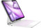 HOU iPad Air 13 Hülle mit Tastatur(2025 M3/2024 M2),iPad Pro 12.9 Hülle mit Tastatur (6th/5th/4th/3rd) 2022,QWERTZ,Click-Anywhere-Trackpad,7 Farben 3 Stufen hinterleuchtet,magnetisches Design,Weiß