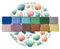 Générique Lot de 12 couleurs aquarelle peinture pastel artisanale demi godet Set kit MER PASTEL