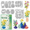 WADORN 4 x Stanzform Für Blumenvase. Metall Stanzschablonen Mit Blumenmotiv Im Vasen Hintergrund Chrysanthemen Petunien Lilien Prägeschablone Stanzvorlage Für Scrapbooking Papierkarten