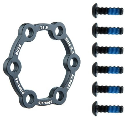 QIYUDUOLA Aluminium Alloy 6 Hole Washer Brake Disc with 6 Screws Electric Scooter Brake Disc for Electric Scooter Mountain Bike