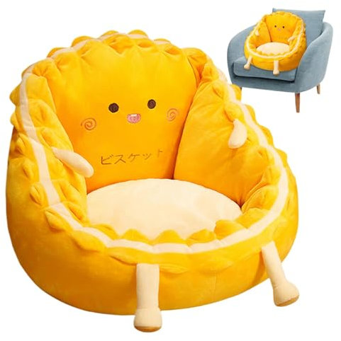 Floor Reading Gaming Chair Cushion, Chair Cushion with Back Support, Comfy Seat Cushion, Cute Egg Chair Cushion for Comfortable Floor Seating, Soft and Supportive Cushion for Gaming and Reading